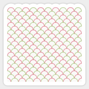 Pink and Green Kamaboko Pattern Sticker